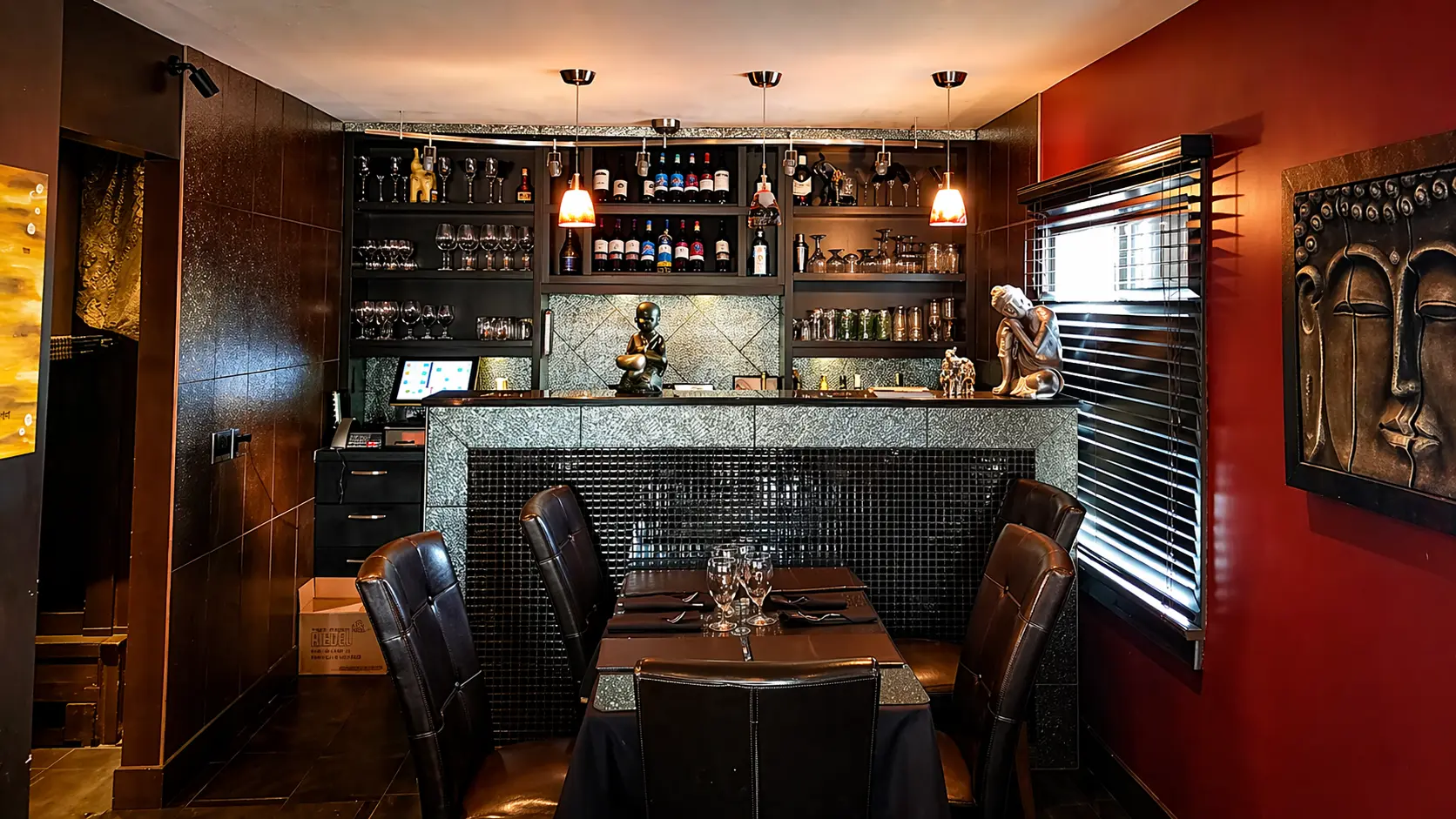 Dining room at Jaipur India Cuisine — cozy authentic Indian restaurant in downtown Cochrane, AB